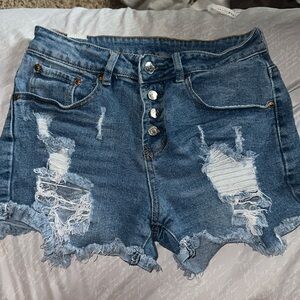 Ripped jeans shorts/ almost famous/ size 4